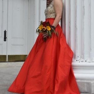 Two piece prom dress
